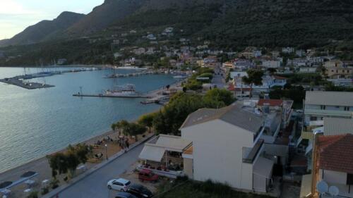 The building from above overlooking the village